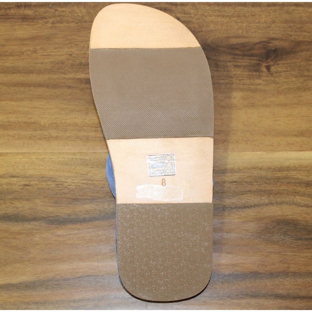 Free People Hadden‎ Suede Slide Sandal Color Blue Boho Minimalist Casual Size 8 - Picture 5 of 6